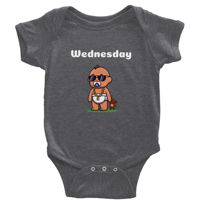 Classic Baby Short Sleeve Bodysuit, Wednesday