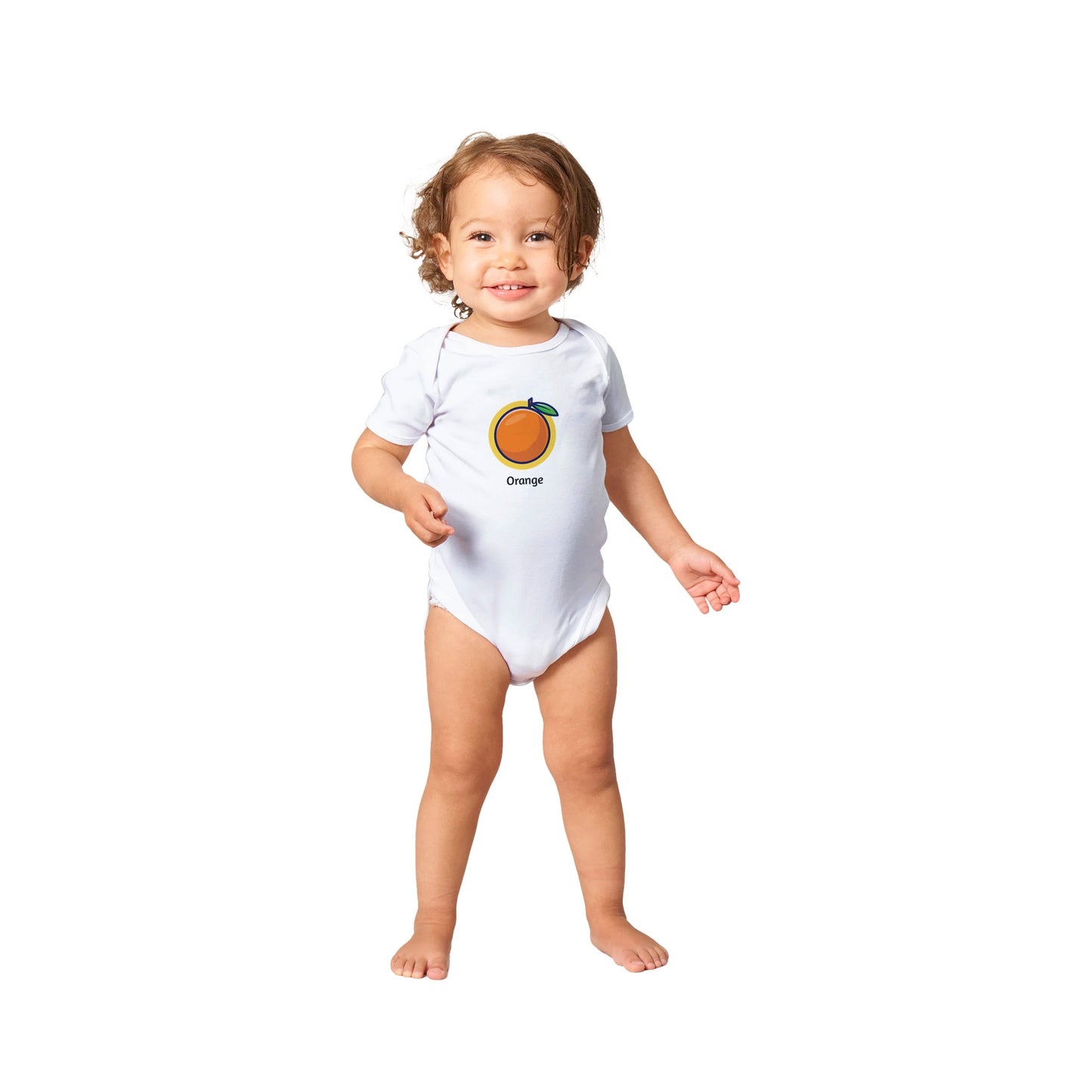 Classic Orange Baby Short Sleeve Bodysuit