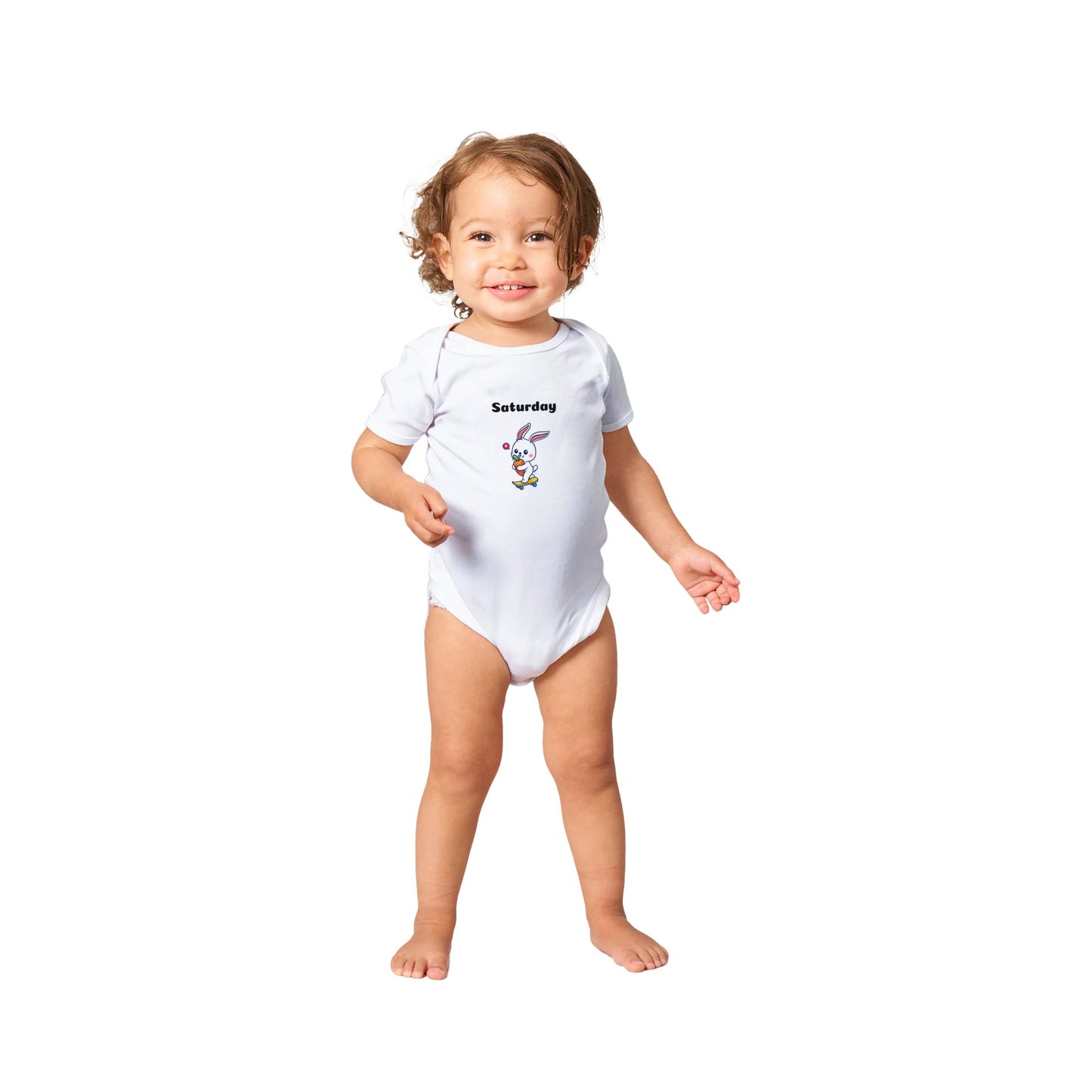 Classic Baby Short Sleeve Bodysuit, Saturday