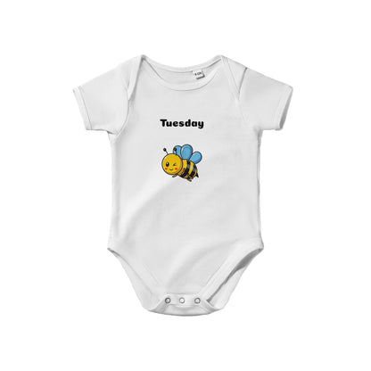 Classic Baby Short Sleeve Bodysuit, Tuesday