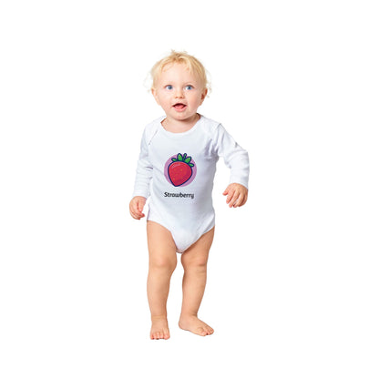 Classic Strawberry Baby Long Sleeve Bodysuit