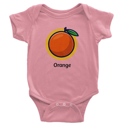 Classic Orange Baby Short Sleeve Bodysuit