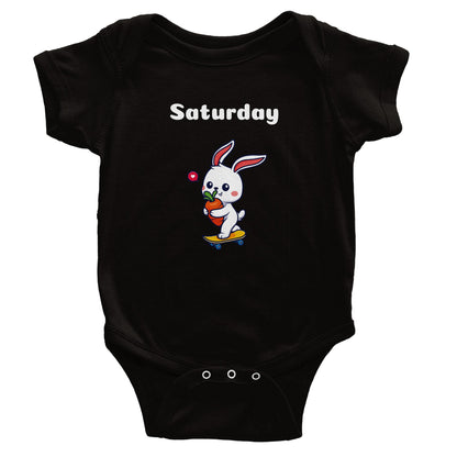 Classic Baby Short Sleeve Bodysuit, Saturday