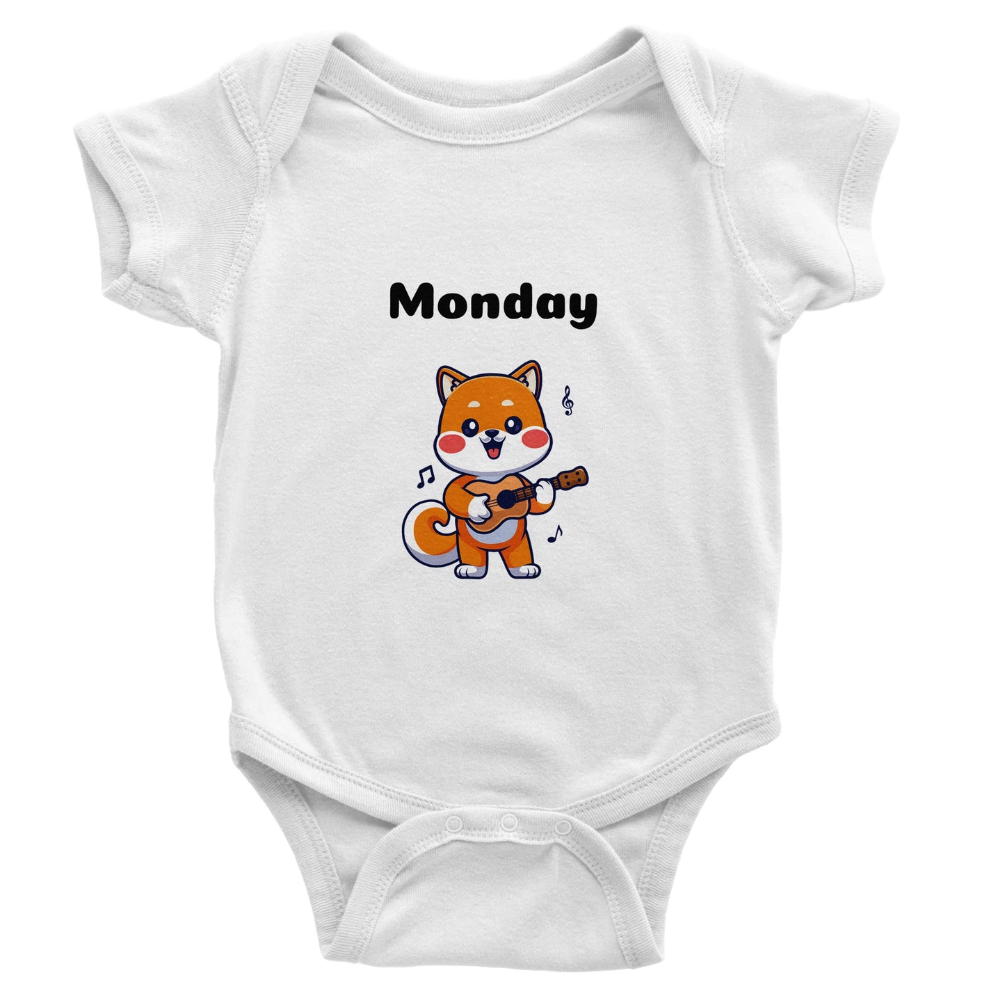 Classic Baby Short Sleeve Bodysuit, Monday