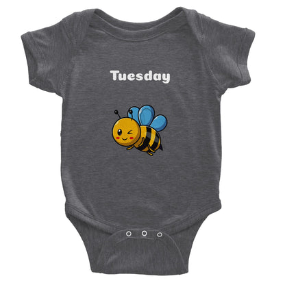 Classic Baby Short Sleeve Bodysuit, Tuesday