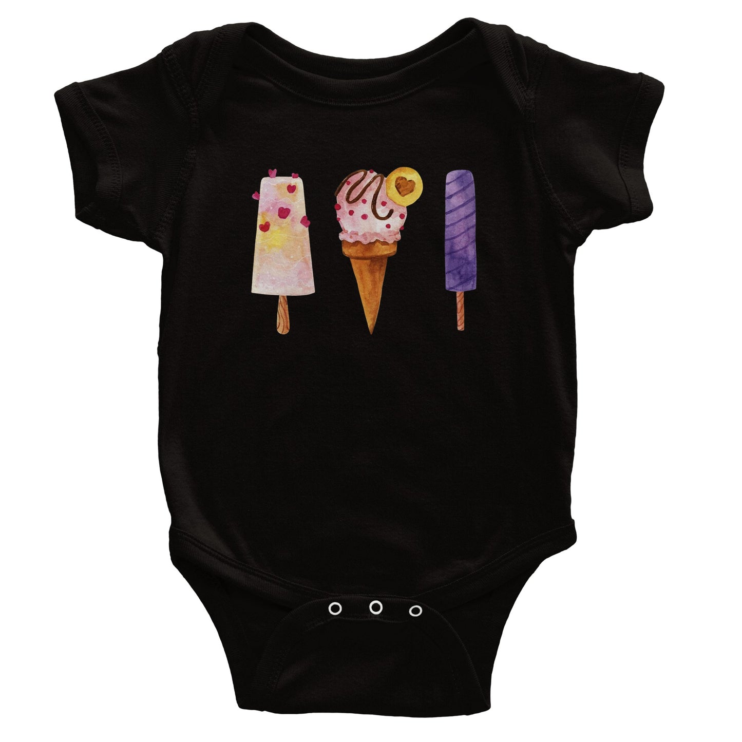 Ice Cream Classic Baby Short Sleeve Bodysuit