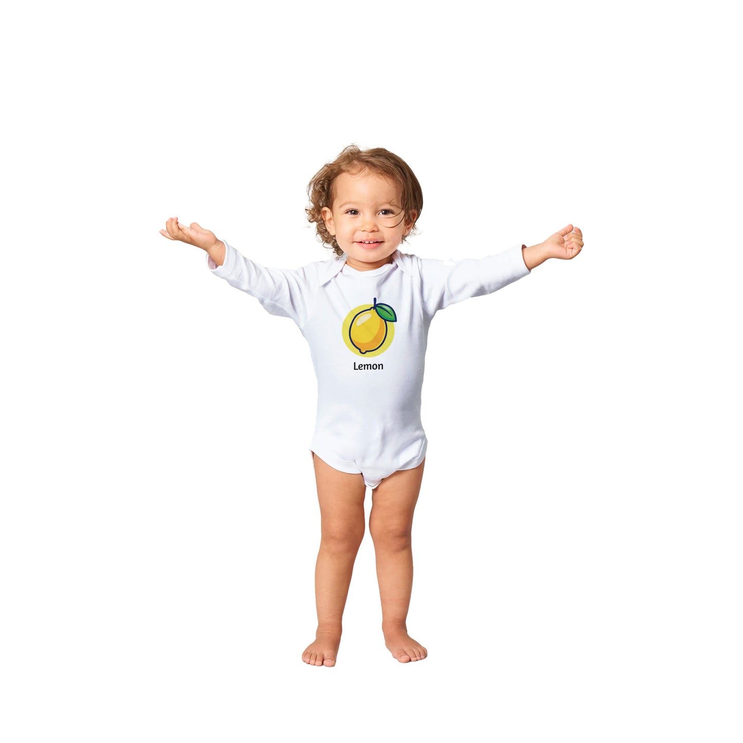 Classic Lemon Baby Long Sleeve Bodysuit