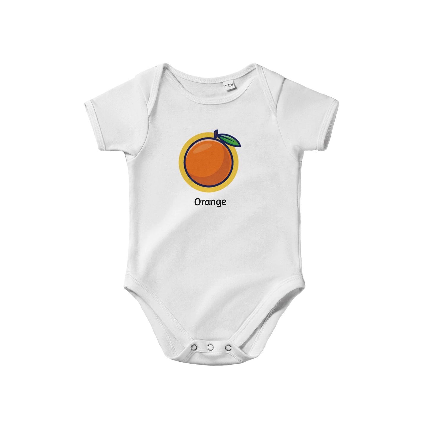 Classic Orange Baby Short Sleeve Bodysuit