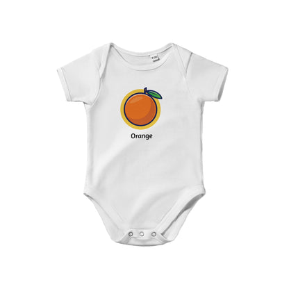 Classic Orange Baby Short Sleeve Bodysuit