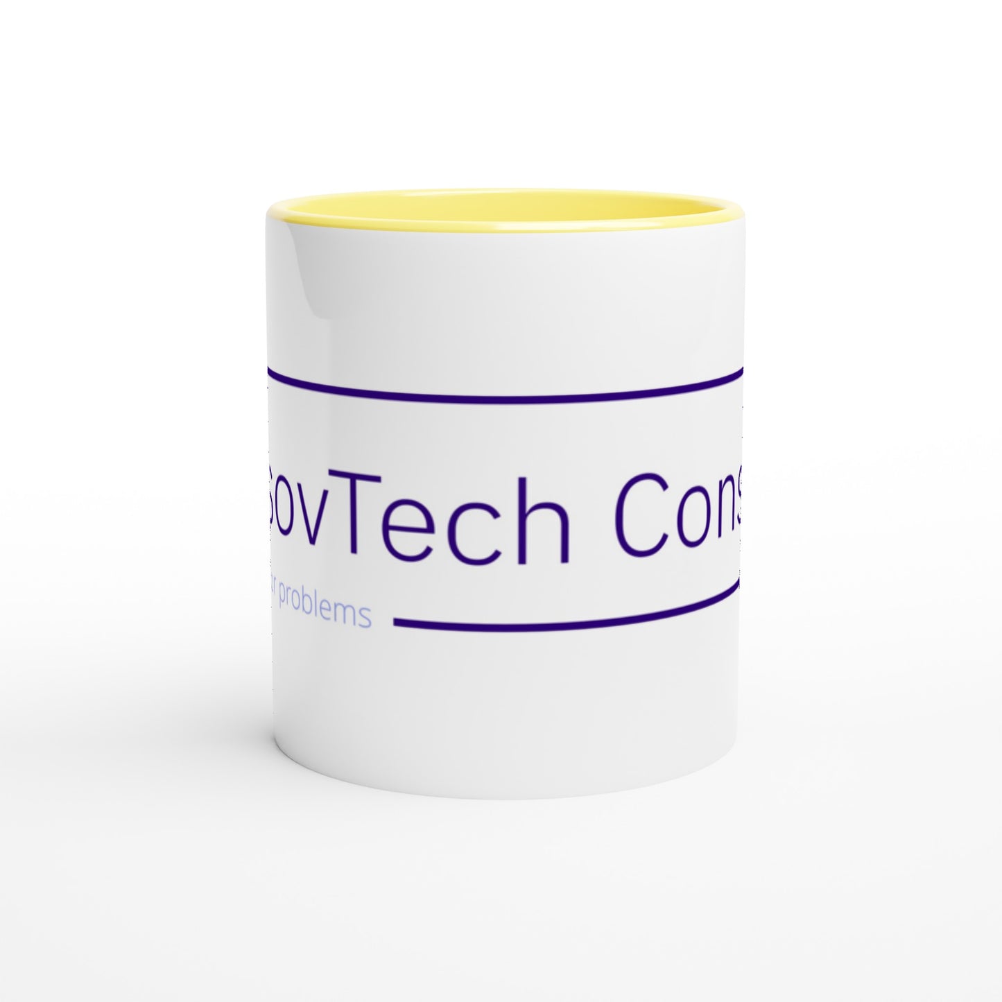 White 11oz Ceramic Mug with Color Inside