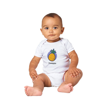 Classic Pineapple Baby Short Sleeve Bodysuit