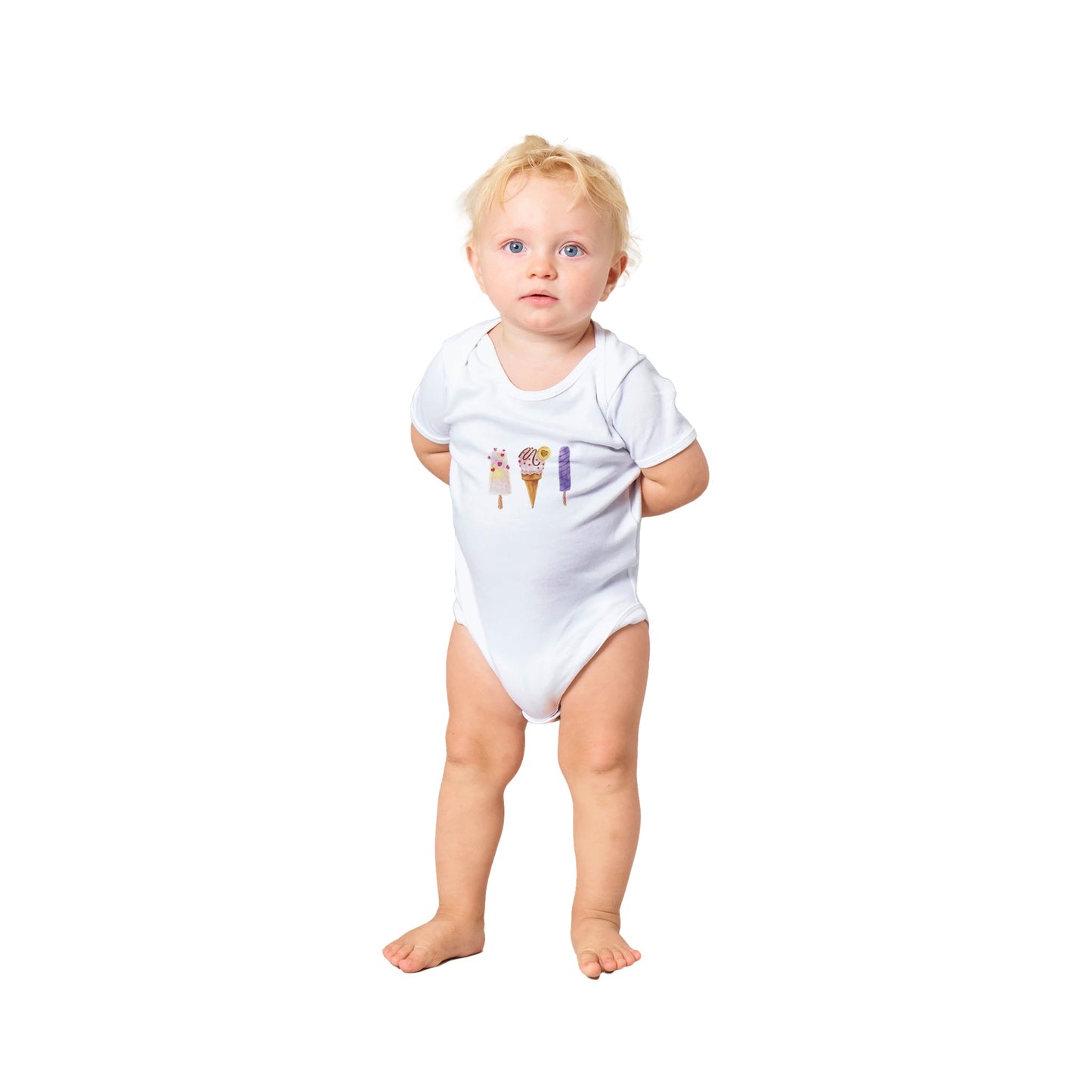 Ice Cream Classic Baby Short Sleeve Bodysuit