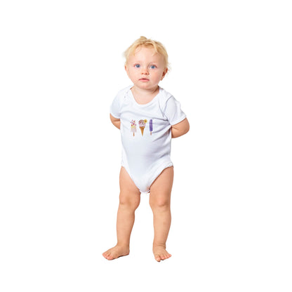 Ice Cream Classic Baby Short Sleeve Bodysuit