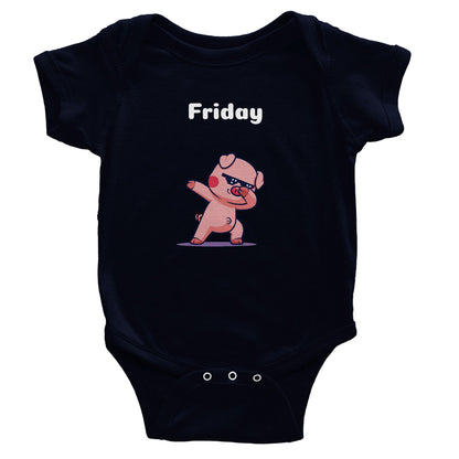 Classic Baby Short Sleeve Bodysuit, Friday