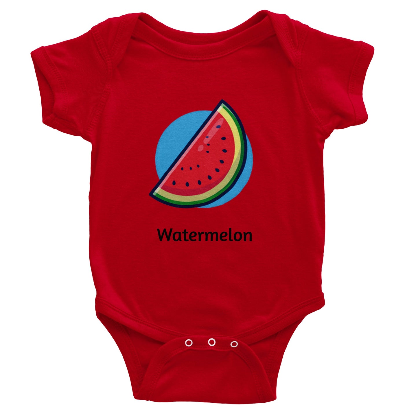 Classic Watermelon Baby Short Sleeve Bodysuit