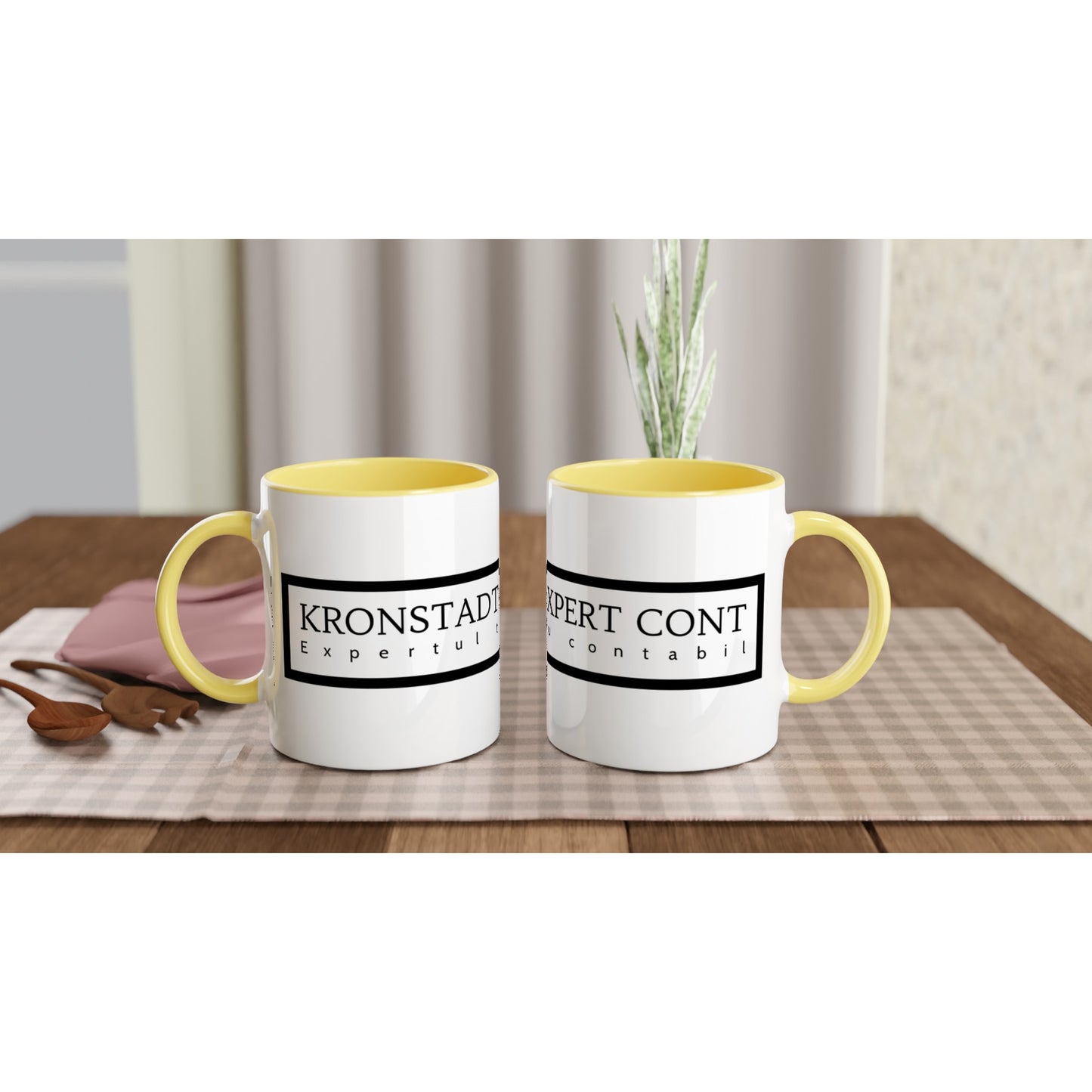 White 11oz Ceramic Mug with Color Inside