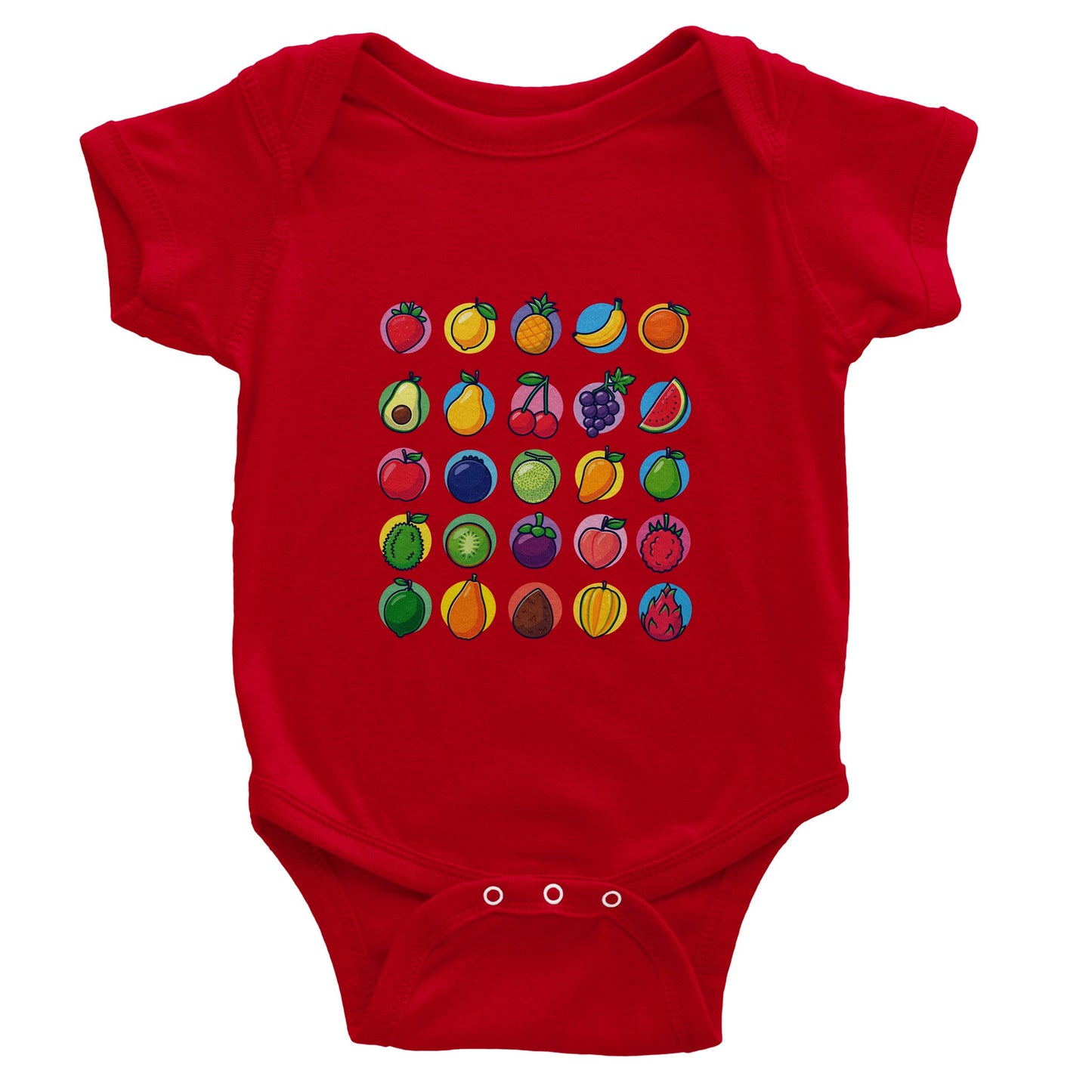 Classic Fruits Baby Short Sleeve Bodysuit