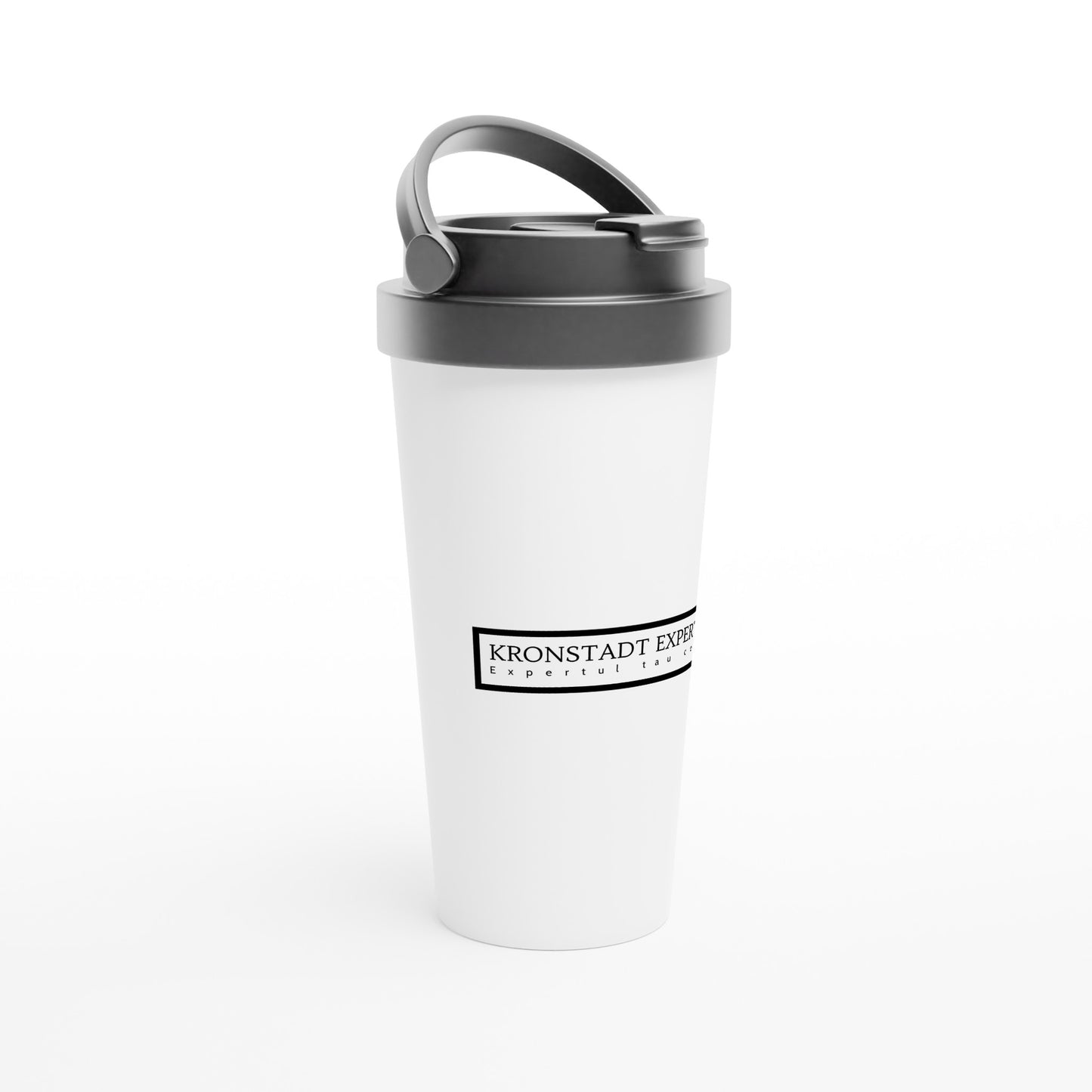 White 15oz Stainless Steel Travel Mug