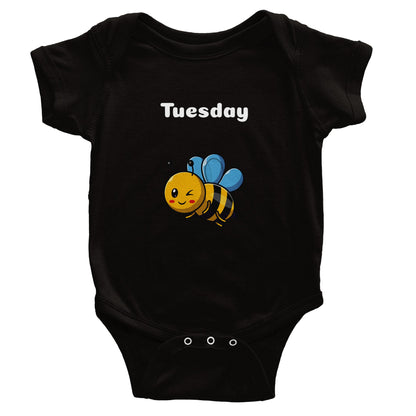 Classic Baby Short Sleeve Bodysuit, Tuesday